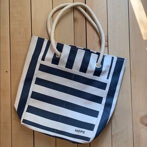 Beach bag blue stripes